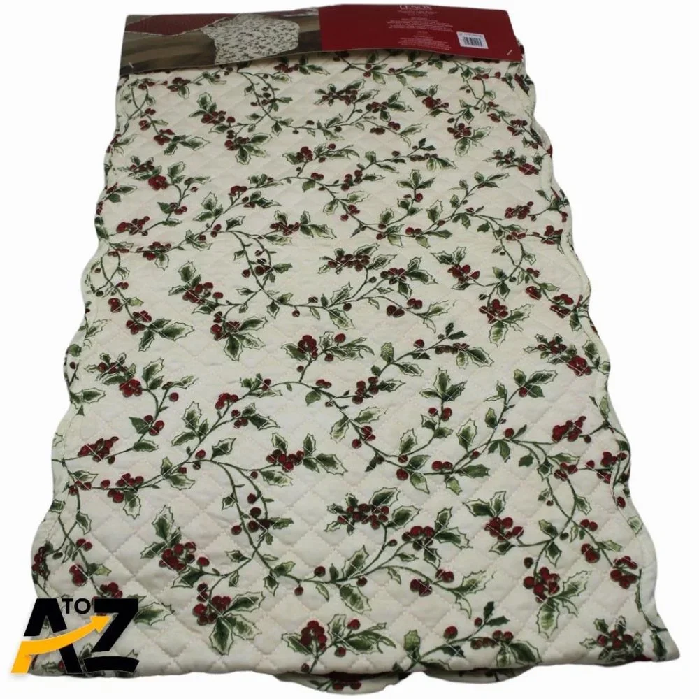 New Lenox Decorative Table Runner Christmas Holiday Tartan Quilt 14